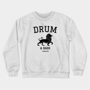 DRUM & BASS - College Font Lion (black) Crewneck Sweatshirt